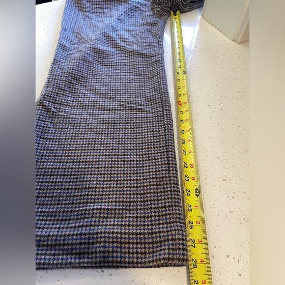 Everlane The Drape Pant, Wool, Brown/Blue Houndstooth - Picture 9 of 14